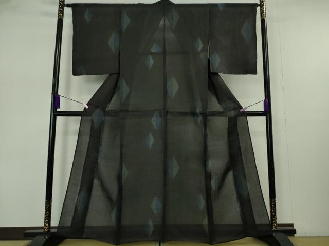 平和屋本店＊極上　夏物　重要無形文化財　本場宮古上布　菱文　苧麻　逸品　未使用　DZAB7404kh6