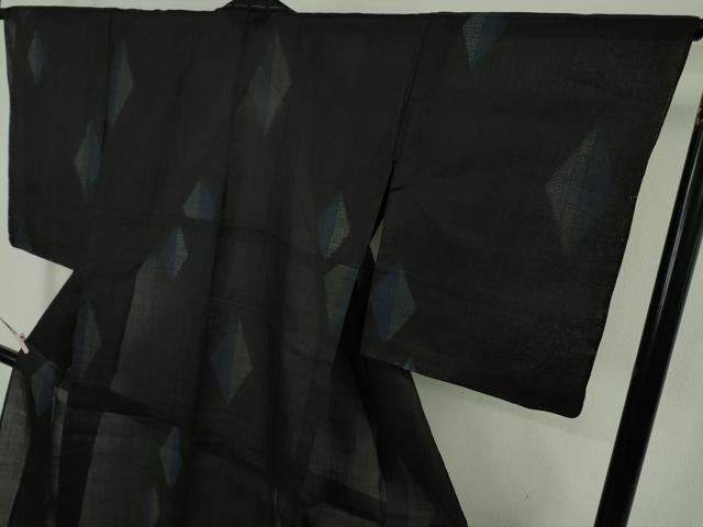 平和屋本店＊極上　夏物　重要無形文化財　本場宮古上布　菱文　苧麻　逸品　未使用　DZAB7404kh6