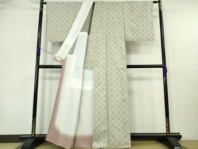 平和屋着物●極上　京西陣　宮田織物　利休好み　お召　胴抜き仕立て　縷紬　やまと誂製　証紙付き　逸品　DZAB7406kh6