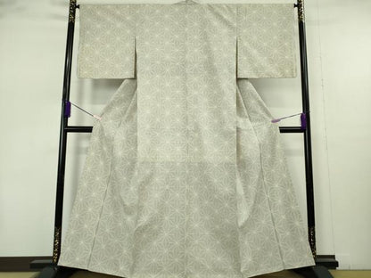 平和屋本店●極上　綿薩摩　東郷織物謹製　手織　160亀甲　麻の葉　逸品　DZAB7409kh6