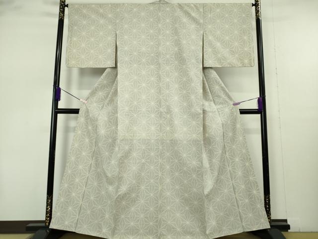 平和屋本店●極上　綿薩摩　東郷織物謹製　手織　160亀甲　麻の葉　逸品　DZAB7409kh6