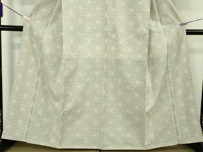 平和屋本店●極上　綿薩摩　東郷織物謹製　手織　160亀甲　麻の葉　逸品　DZAB7409kh6