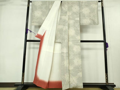 平和屋本店●極上　永江　本さつま　綿薩摩　東郷織物謹製　加納別誂　手織　160亀甲　永江明夫　菊　反端付き　逸品　DZAB7410kh6