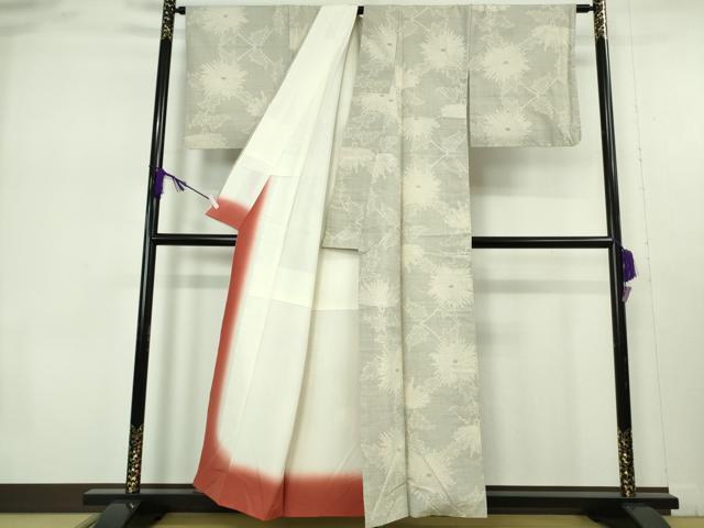 平和屋本店●極上　永江　本さつま　綿薩摩　東郷織物謹製　加納別誂　手織　160亀甲　永江明夫　菊　反端付き　逸品　DZAB7410kh6