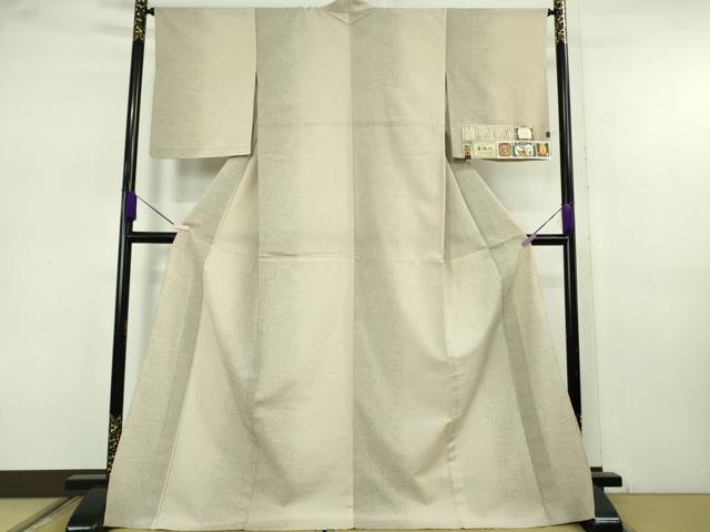 平和屋本店▽極上　本塩沢　単衣　証紙付き　ロング丈　逸品　DZAB7416kh6