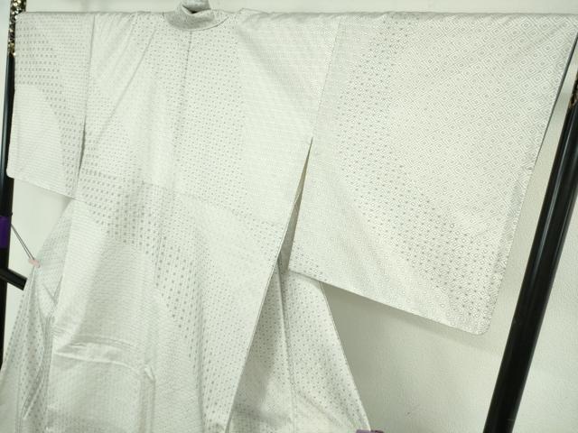 平和屋本店●極上　本場大島紬　白大島　訪問着　刺し子　総刺繍　名物裂　逸品　未使用　DZAB7421kh6