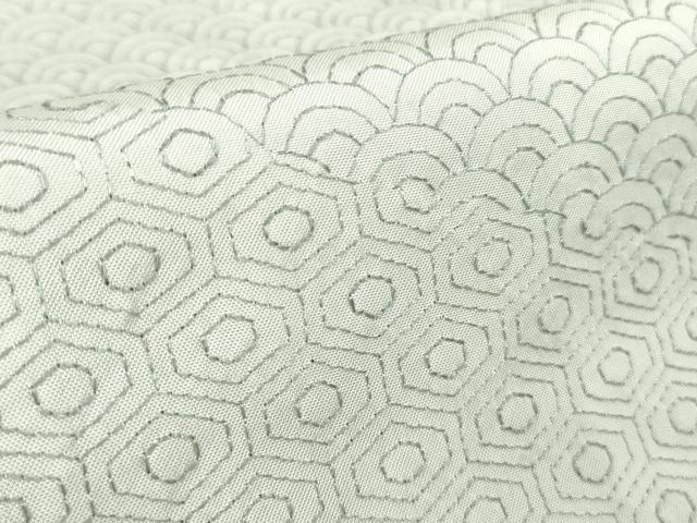 平和屋本店●極上　本場大島紬　白大島　訪問着　刺し子　総刺繍　名物裂　逸品　未使用　DZAB7421kh6