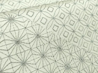 平和屋本店●極上　本場大島紬　白大島　訪問着　刺し子　総刺繍　名物裂　逸品　未使用　DZAB7421kh6