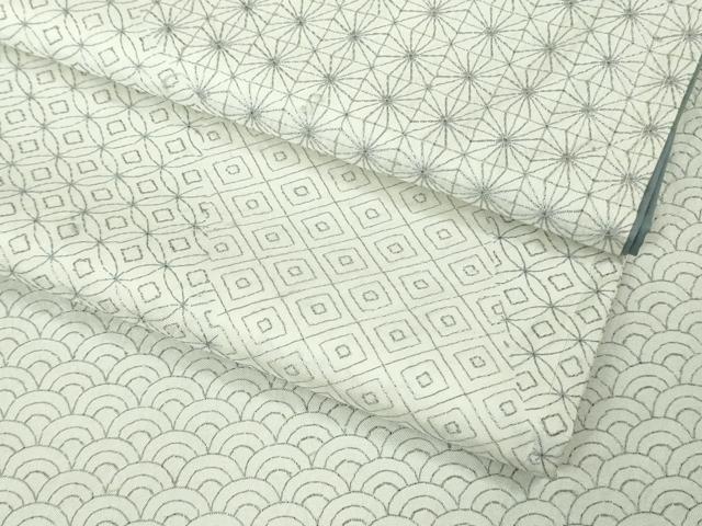 平和屋本店●極上　本場大島紬　白大島　訪問着　刺し子　総刺繍　名物裂　逸品　未使用　DZAB7421kh6