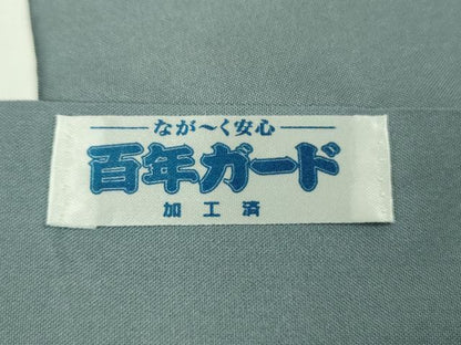 平和屋本店●極上　本場大島紬　白大島　訪問着　刺し子　総刺繍　名物裂　逸品　未使用　DZAB7421kh6