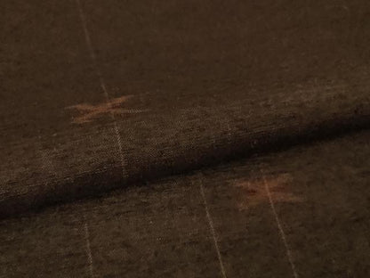 平和屋本店●極上　国指定重要無形文化財　本場久米島紬　手織　廣田紬謹製　反端付き　逸品　DZAB7425kh6