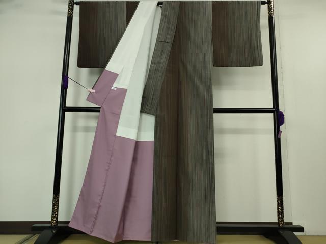 平和屋着物●極上　本塩沢　やまだ織　200色　貝瀬キク作　証紙付き　逸品　DZAB7426kh6
