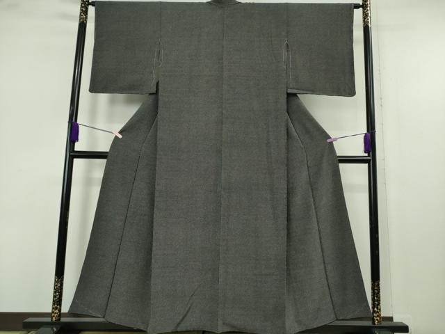 平和屋本店●極上　人間国宝　小宮康孝　江戸小紋　霰文　黒×白　三越扱い　逸品　未使用　DZAB7427kh6