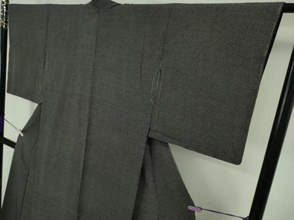 平和屋本店●極上　人間国宝　小宮康孝　江戸小紋　霰文　黒×白　三越扱い　逸品　未使用　DZAB7427kh6
