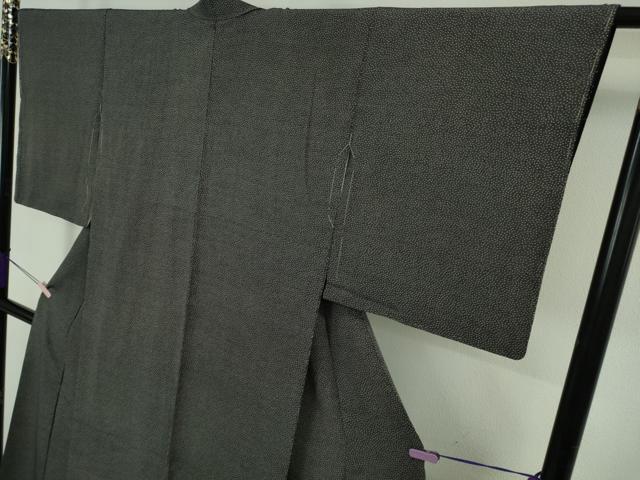 平和屋本店●極上　人間国宝　小宮康孝　江戸小紋　霰文　黒×白　三越扱い　逸品　未使用　DZAB7427kh6
