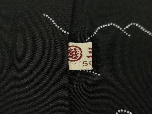 平和屋本店●極上　人間国宝　小宮康孝　江戸小紋　霰文　黒×白　三越扱い　逸品　未使用　DZAB7427kh6