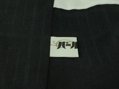 平和屋本店●極上　国際的伝統工芸作家　十二代・藤林徳扇　苑寿　お召　源氏香　黒地　銀糸　銀通し地　逸品　未使用　DZAB7429kh6