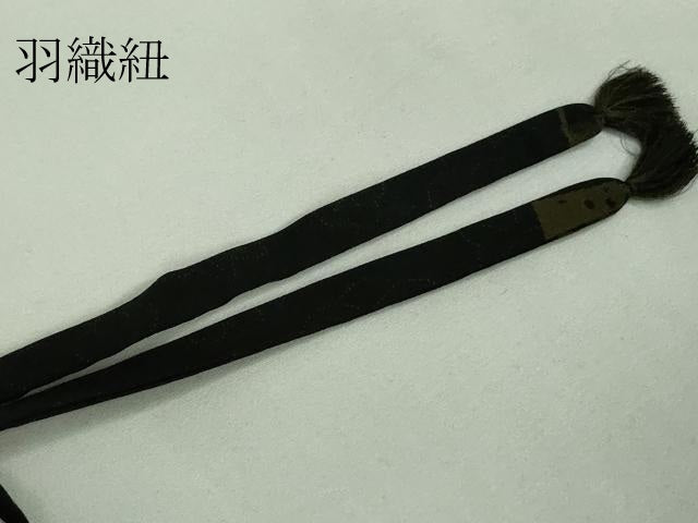 平和屋着物∞極上　長羽織　花源氏香　黒地　羽織紐付き　逸品　DZAB7430kh6