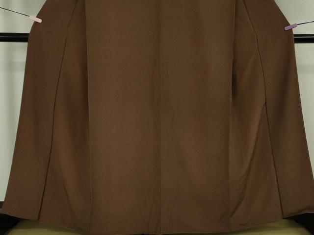 平和屋着物●極上　洗える最高級着物　＜英＞はなぶさ謹製　小紋　角通し　黒茶色×黒　逸品　DZAB7435kh6