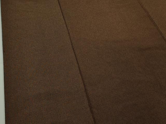 平和屋着物●極上　洗える最高級着物　＜英＞はなぶさ謹製　小紋　角通し　黒茶色×黒　逸品　DZAB7435kh6