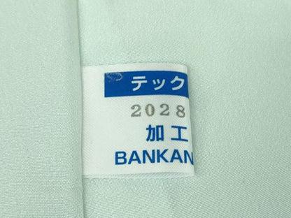 平和屋着物●極上　BANKANわものや　小紋　背抜き仕立て　地紋起こし　舞蝶文　水色地　銀糸　逸品　DZAB7442kh6