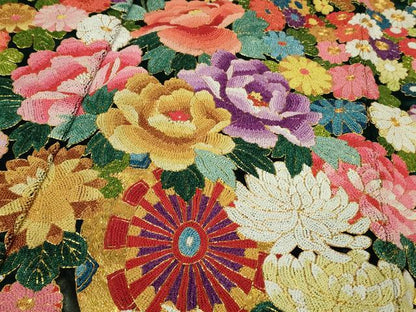 平和屋本店●極上　中国三大刺繍　相良刺繍　色打掛　和装　婚礼　結婚式　花嫁　神社挙式　駒刺繍　飛鶴花車　金糸　逸品　DZAB7449kh6