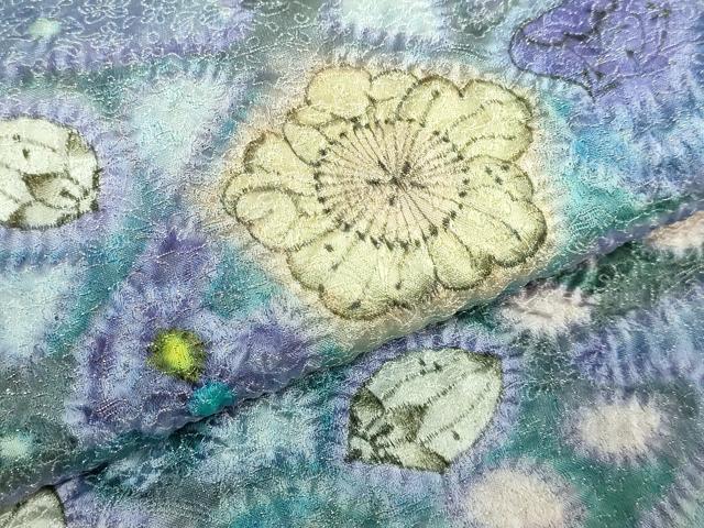 平和屋本店●極上　久保田一竹　幻の辻が花　太鼓柄袋帯　金通し地　逸品　DZAB7459kh6