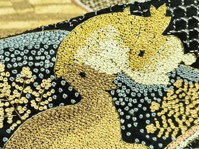 平和屋本店○極上 銀座きしや 中国三大刺繍 スワトウ相良刺繍