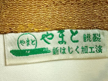 平和屋本店●最高級　城間栄順　本場琉球紅型　九寸名古屋帯　窓絵　雪輪魚絵図　鬼しぼ縮緬　やまと誂製　逸品　DZAB7461kh6