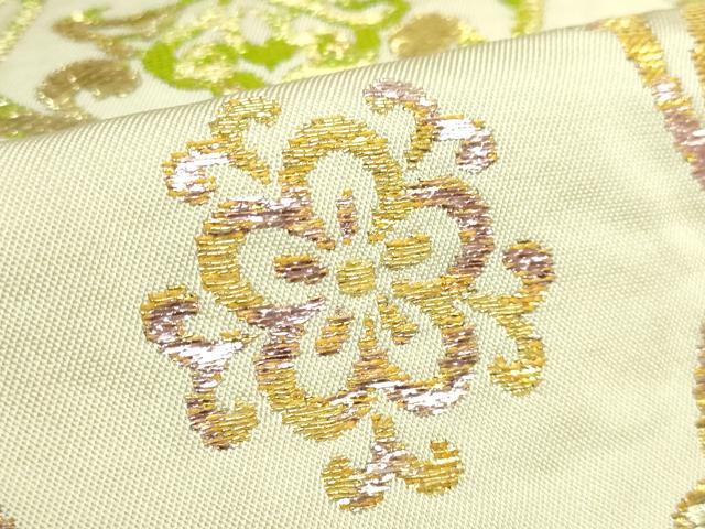 平和屋本店●最高級　龍村平蔵製　太鼓柄　本袋帯　玄宗唐草文　金銀糸　逸品　DZAB7467kh6