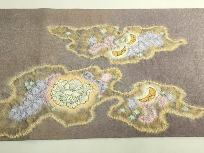 平和屋本店●極上　初代　久保田一竹　幻の辻が花　太鼓柄袋帯　金通し地　逸品　DZAB7469kh6