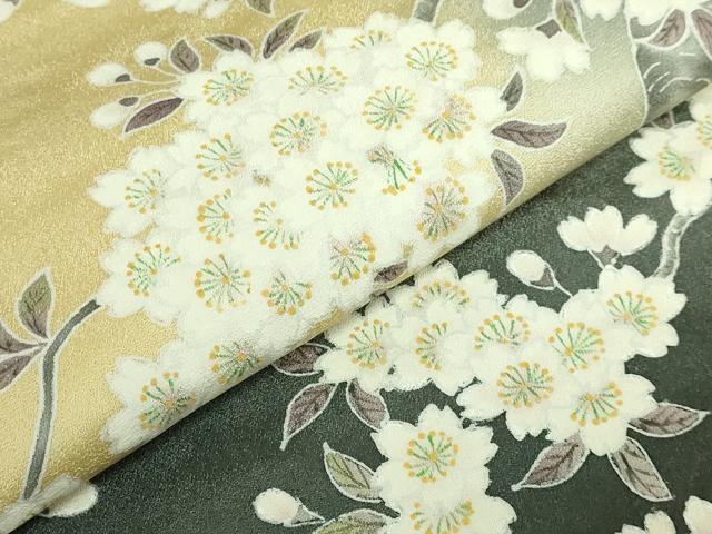 平和屋着物●極上　東京手描友禅　田邊慶昇　九寸名古屋帯　手描き　枝桜　逸品　DZAB7471kh6