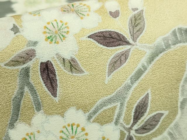 平和屋着物●極上　東京手描友禅　田邊慶昇　九寸名古屋帯　手描き　枝桜　逸品　DZAB7471kh6