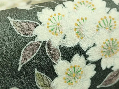 平和屋着物●極上　東京手描友禅　田邊慶昇　九寸名古屋帯　手描き　枝桜　逸品　DZAB7471kh6