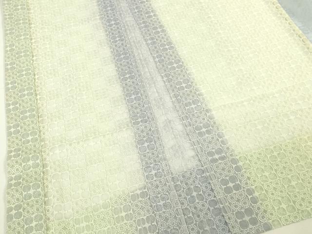 平和屋本店∞極上　近江屋藤兵衛　長羽織　オーガンジー　スリーシーズン　春夏秋　塵除け　吊り染ボカシ　市松 証紙付き 逸品 DZAB7520kh6