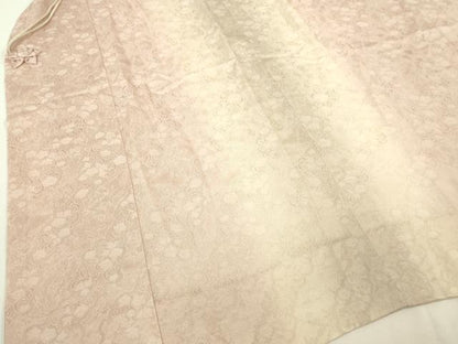 平和屋着物∞極上　道中着　スリーシーズン　春夏秋　塵除け　ロング丈　紗　草花地紋　暈し染め　反端付き　逸品　DZAB7525kh6