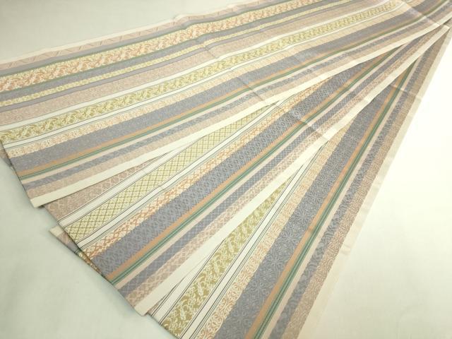 平和屋本店●極上　博多織人 黒木織物 本場筑前博多帯　両面　全通柄袋帯　はかた間道　博多金ラベル　証紙・反端付き　逸品　DZAB7536kh6