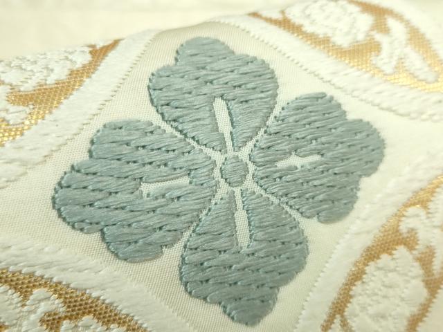 平和屋本店●極上　 山口美術織物 皇室 伊勢神宮御用　山口正夫監修　太鼓柄袋帯　唐織　七宝花菱文　金糸　逸品　DZAB7538kh6