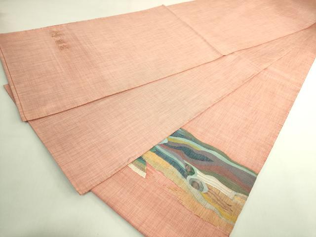 平和屋本店●極上　手織綴れ　山鹿清華　太鼓柄袋帯　トビウオ　金糸　逸品　DZAB7545kh6