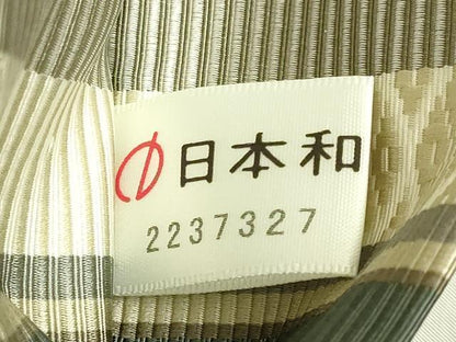 平和屋本店●極上　本場筑前博多織　両面　全通柄袋帯　手織：織匠　中島英子　花間道　献上　はかた匠工芸　証紙付き　逸品　DZAB7548kh6