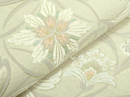 平和屋着物●極上　西陣織　六通柄袋帯　唐織　花唐草　金糸　逸品　DZAB7549kh6