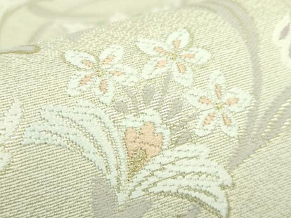平和屋着物●極上　西陣織　六通柄袋帯　唐織　花唐草　金糸　逸品　DZAB7549kh6