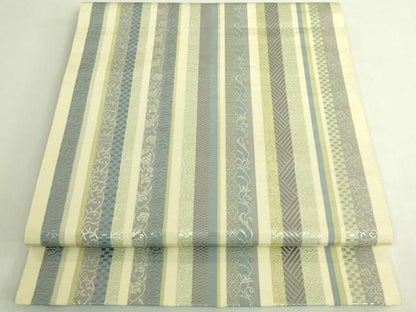平和屋着物●極上　本場筑前博多織　八寸名古屋帯　唐草献上　逸品　DZAB7554kh6