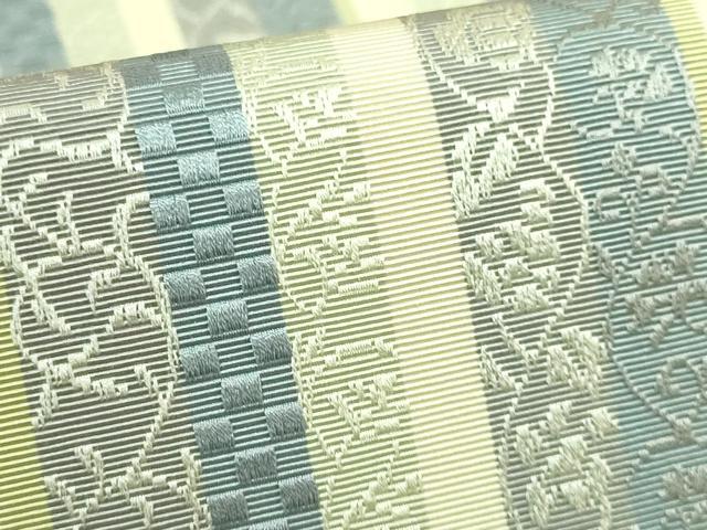 平和屋着物●極上　本場筑前博多織　八寸名古屋帯　唐草献上　逸品　DZAB7554kh6