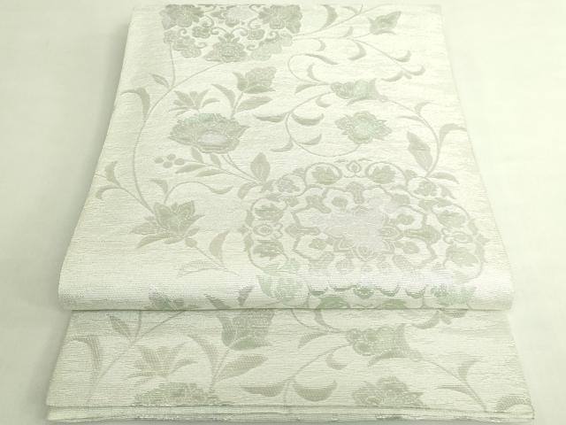 平和屋本店＊極上　夏物　本場筑前博多織　匠工芸　全通柄袋帯　正倉院花唐草　金銀糸　逸品　DZAB7584kh6