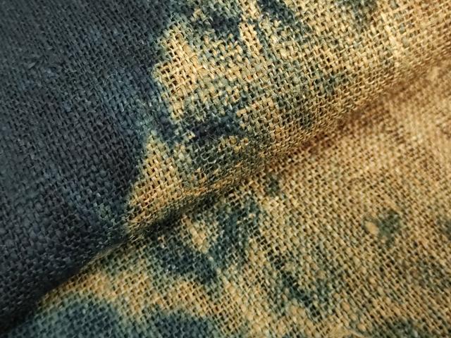 平和屋本店＊超希少　夏物　日本最古の自然布　藤布　藍　八寸名古屋帯　手織り　自由が丘 扇屋　たとう紙付き　逸品　未使用　DZAB7600kh6