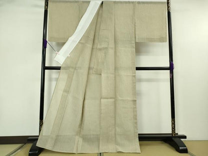 平和屋本店＊極上 夏物 石川県指定無形文化財 能登上布 本麻手織上布 山崎麻織物 山崎仁一 ほていや扱い 証紙付 逸品 未使用DZAB7602kh6　
