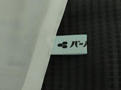 平和屋着物＊極上　夏物　西陣　夏お召　手織　横段文　黒地　証紙付き　逸品　DZAB7603kh6