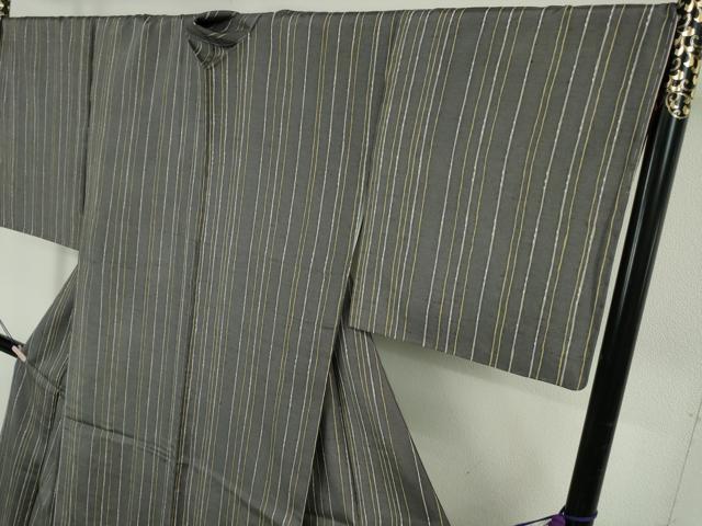 平和屋着物●極上　京の名門　友禅　染の北川　桐生　寿つむぎ　証紙付き　逸品　未使用　DZAB7606kh6