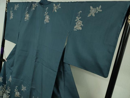 平和屋本店●極上　中国三大刺繍 蘇州刺繍 総刺繍 本場大島紬 訪問着 更紗花文 金糸 中昌紬織物謹製　証紙付き　逸品　未使用　DZAB7607kh6